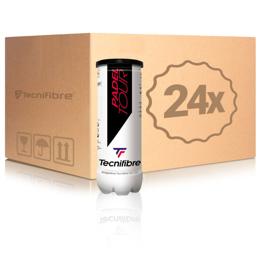 Carton de 24 tubes de 3 balles Tecnifibre Padel Tour