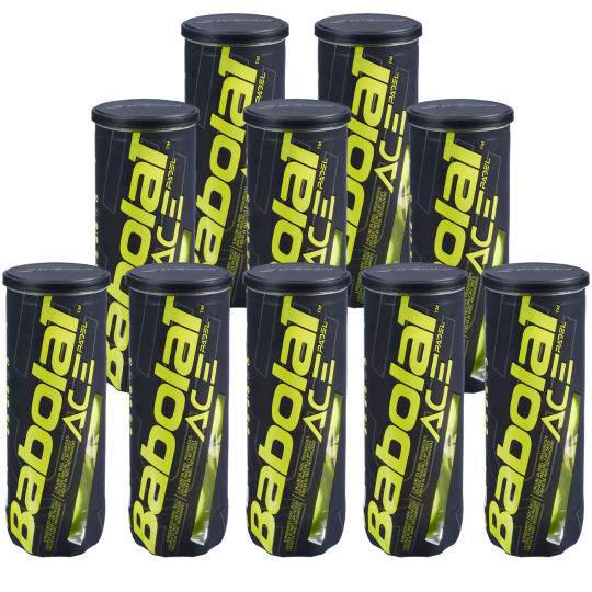 Pack de 10 tubes de balles Babolat Ace