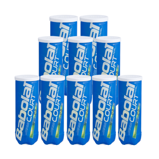 Pack de 10 tubes de balles Babolat Court
