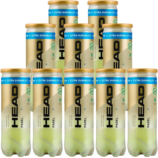 Pack de 10 tubes de balles Head Pro S+