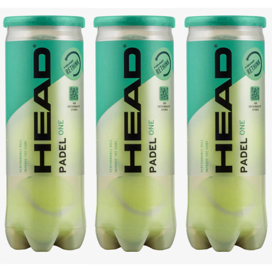 Tripack de 3 balles Head Padel One