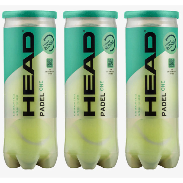 Tripack de 3 balles Head Padel One